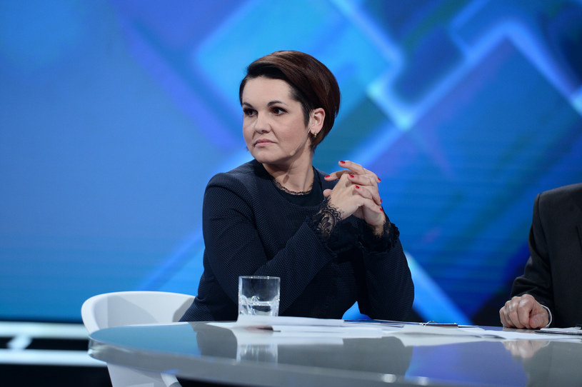 Edyta Lewandowska, prezenterka "Wiadomości" TVP. /Jan Bogacz/TVP/East News /East News