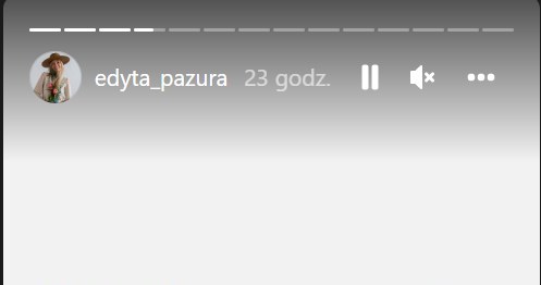 Edyta Pazura: www.instagram.com/edyta_pazura/ /Screen z InstaStory  /Instagram