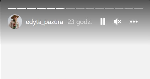 Edyta Pazura: www.instagram.com/edyta_pazura/ /Screen z InstaStory  /Instagram