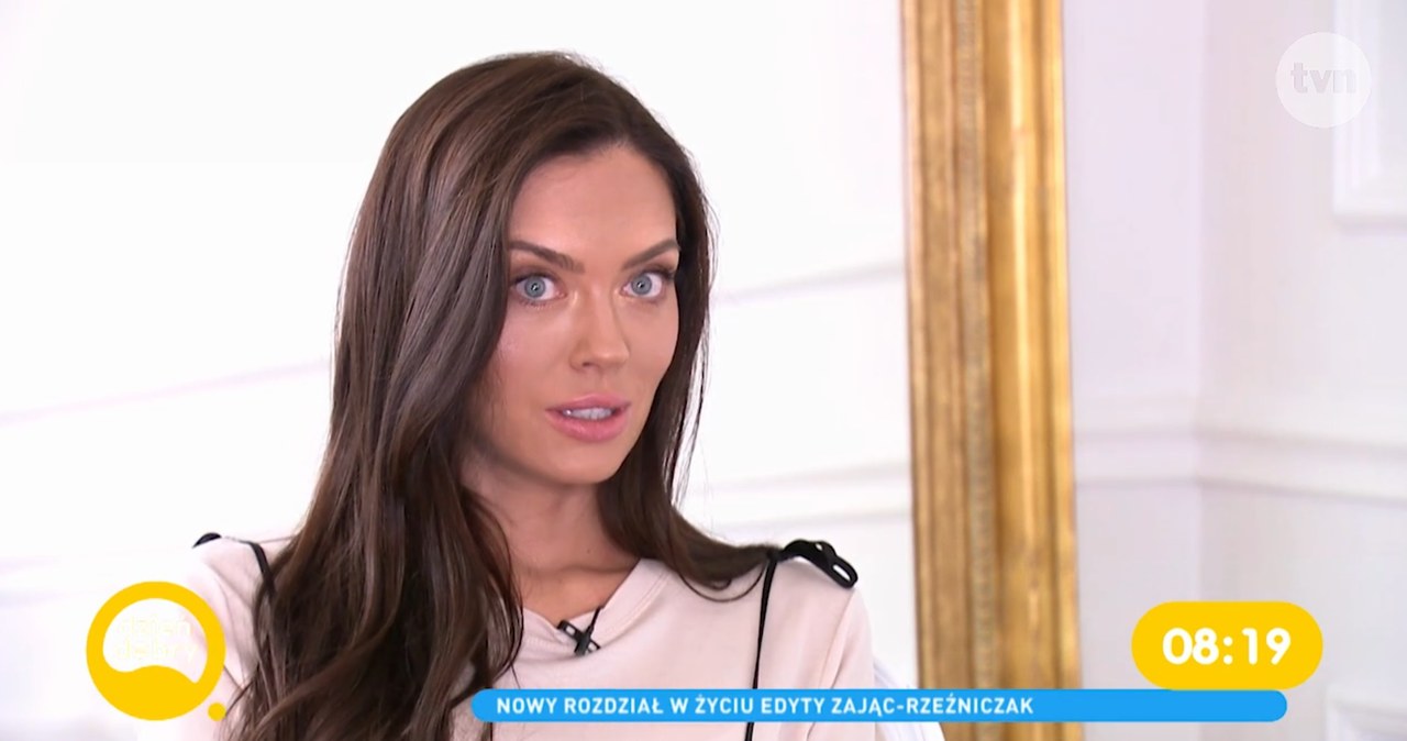 Edyta Zając-Rzeźniczak podczas wywiadu dla "Dzień dobry TVN" /