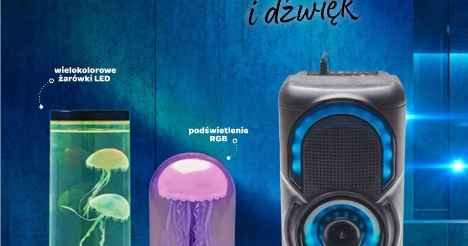 Efektowne lampy LED z meduzami i podświetleniem RGB w ofercie Netto w cenach od 59 zł. /Netto /INTERIA.PL