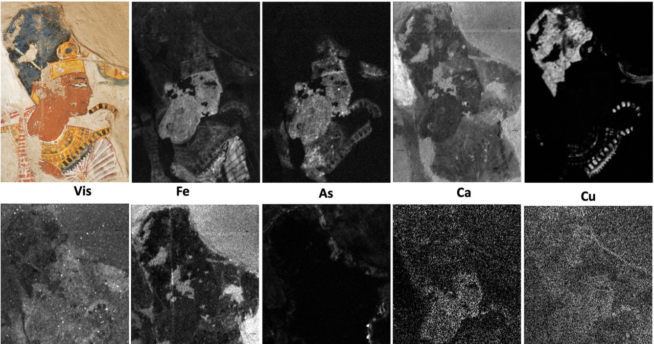 Efekty skanowania malowidła promieniami X /Martinez i inni., 2023, PLOS One; (CC-BY 4.0))/ https://journals.plos.org/plosone/article?id=10.1371/journal.pone.0287647 /Internet