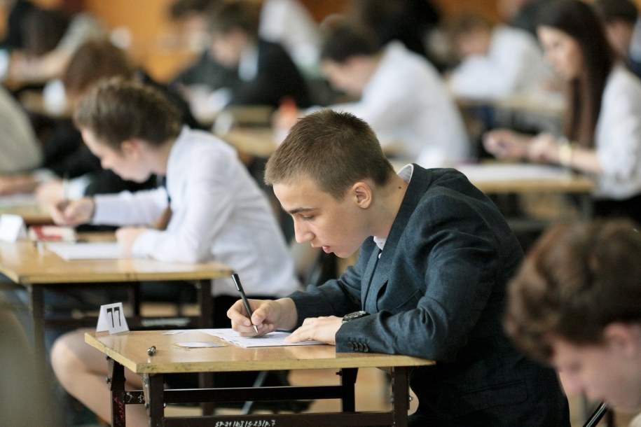 Egzamin gimnazjalny 2014 w Gorzowie Wielkopolskim /Lech Muszyński /PAP