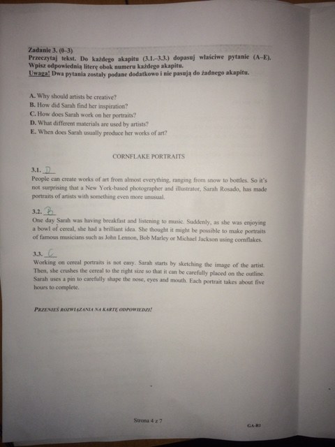 Egzamin gimnazjalny 2016. Język angielski - odpowiedzi (poziom poszerzony) /RMF FM