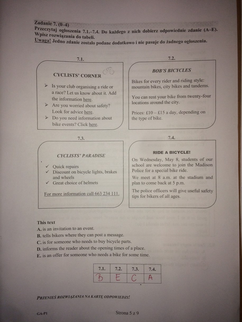 Egzamin gimnazjalny 2016. Język angielski - odpowiedzi /RMF FM
