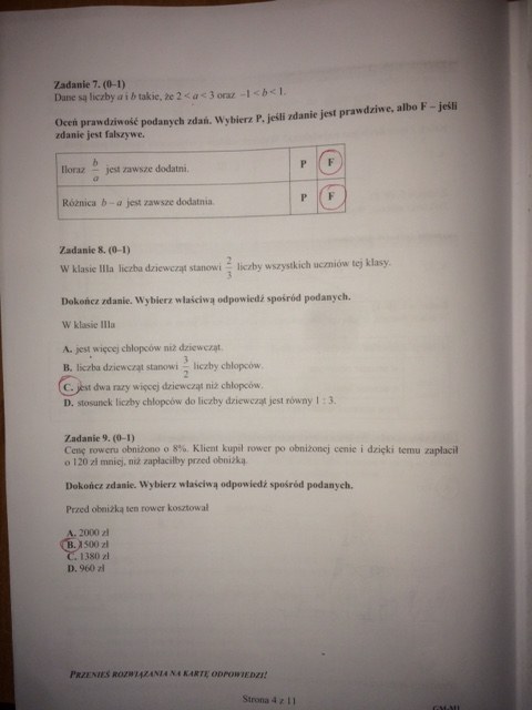Egzamin gimnazjalny 2016. Matematyka - propozycje odpowiedzi /RMF FM
