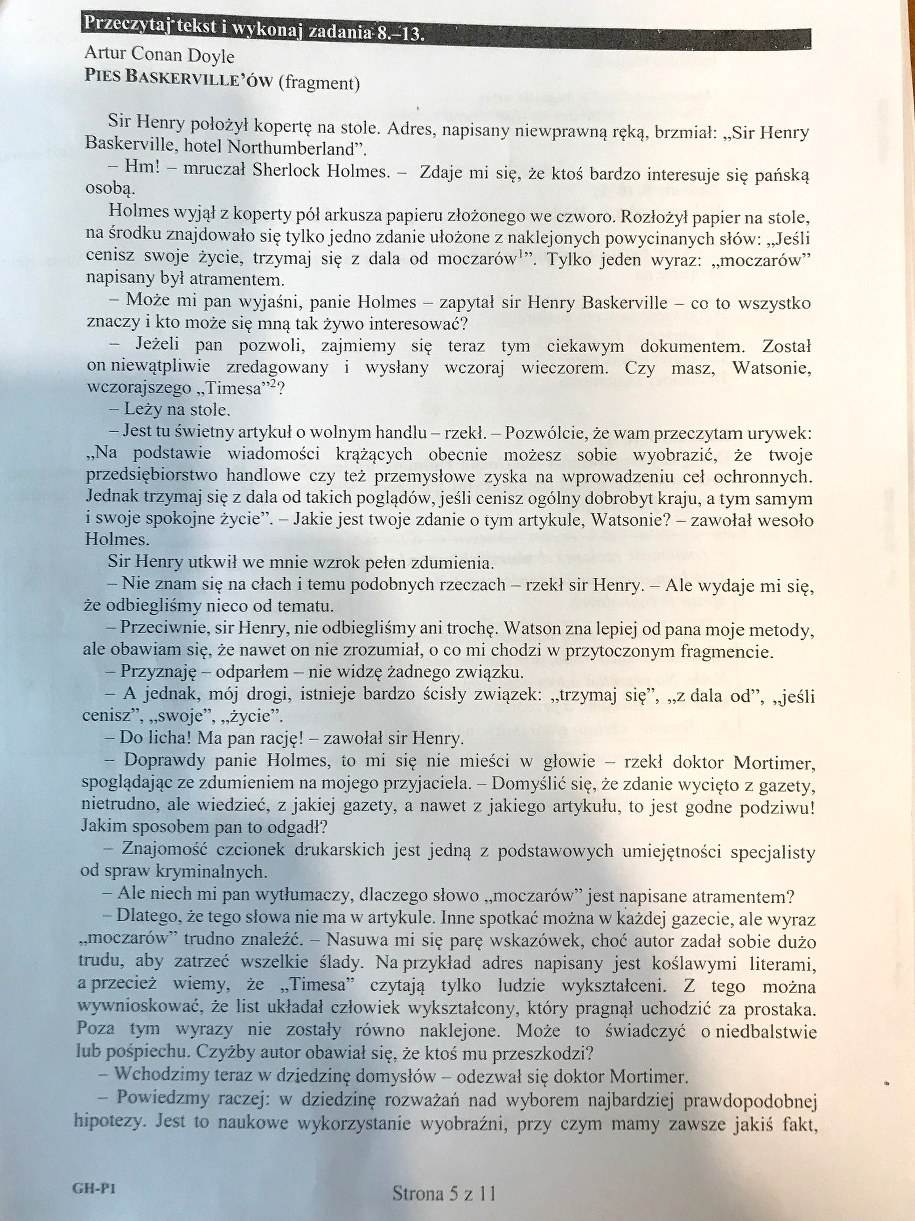 Egzamin gimnazjalny 2017 - przykładowe rozwiązania z języka polskiego. /RMF FM