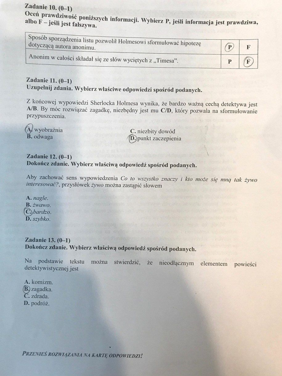 Egzamin gimnazjalny 2017 - przykładowe rozwiązania z języka polskiego. /RMF FM