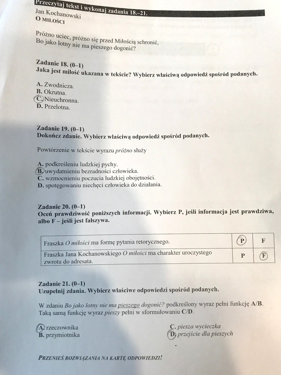 Co Powtórzyć Do Egzaminu Gimnazjalnego Z Biologii Egzamin gimnazjalny 2017. Język polski [ARKUSZ i ROZWIĄZANIA] - RMF 24