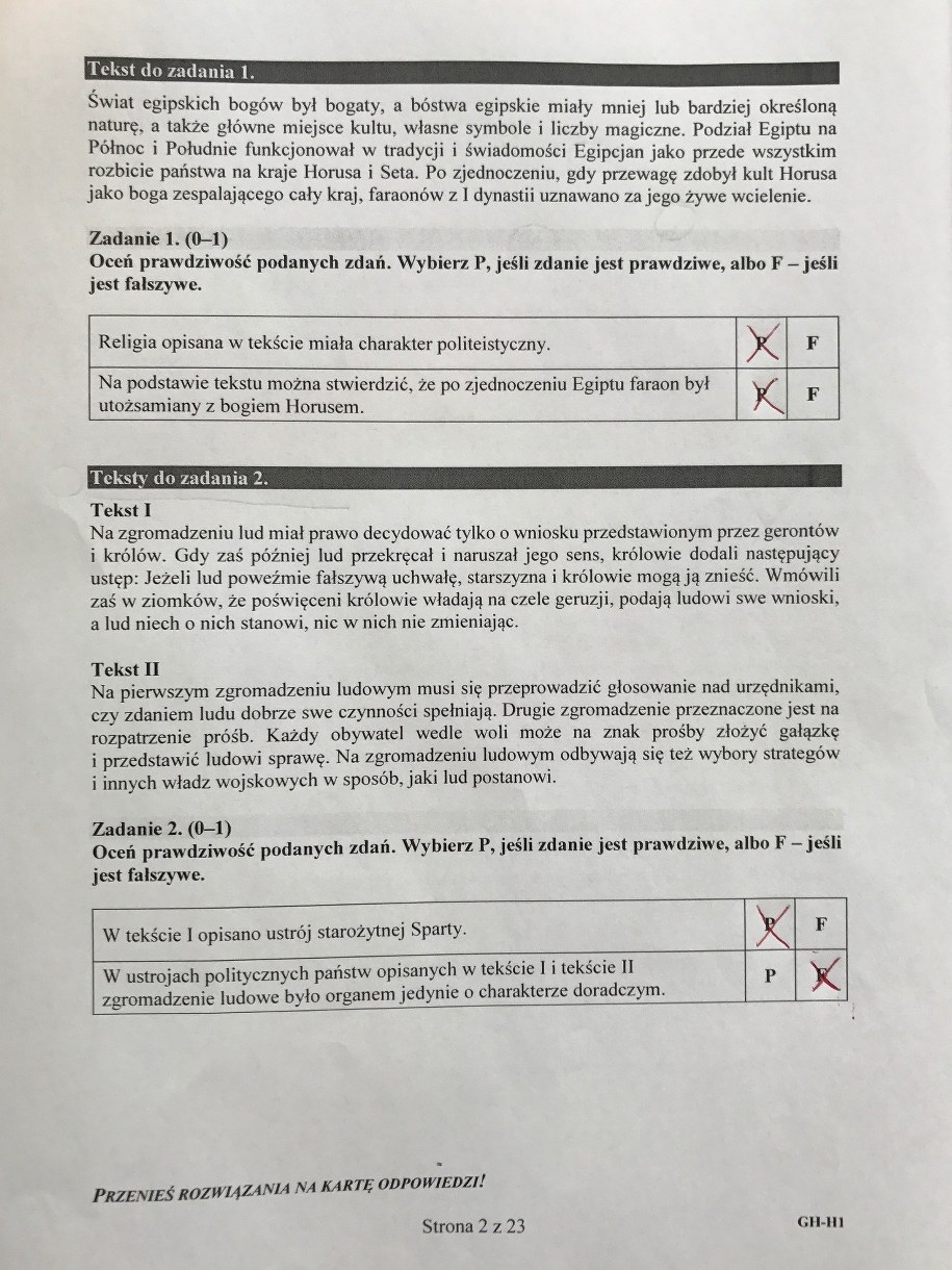 Egzamin gimnazjalny 2017 - przykładowe rozwiązania /RMF FM
