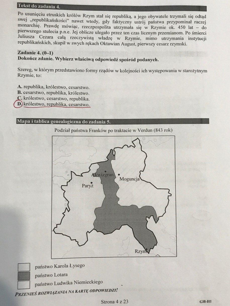 Egzamin gimnazjalny 2017 - przykładowe rozwiązania /RMF FM
