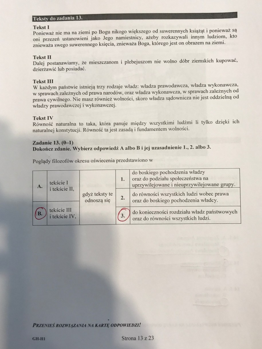 Egzamin gimnazjalny 2017 - przykładowe rozwiązania /RMF FM