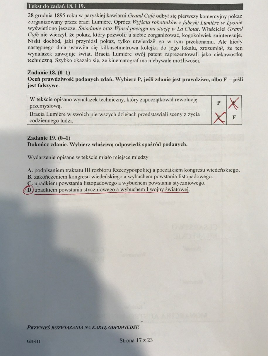 Egzamin gimnazjalny 2017 - przykładowe rozwiązania /RMF FM