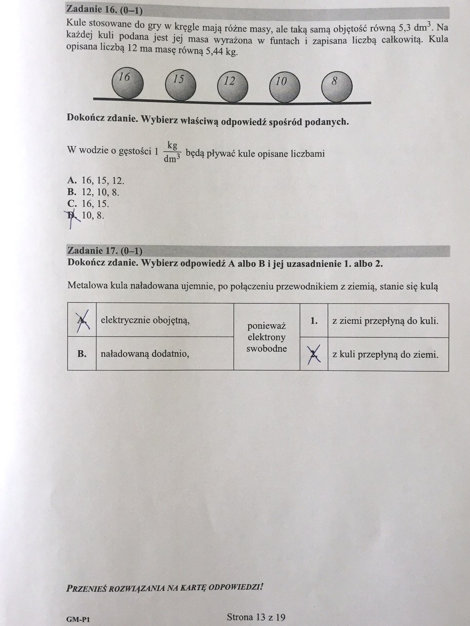 Egzamin gimnazjalny 2017. Przykładowe rozwiązania /RMF FM