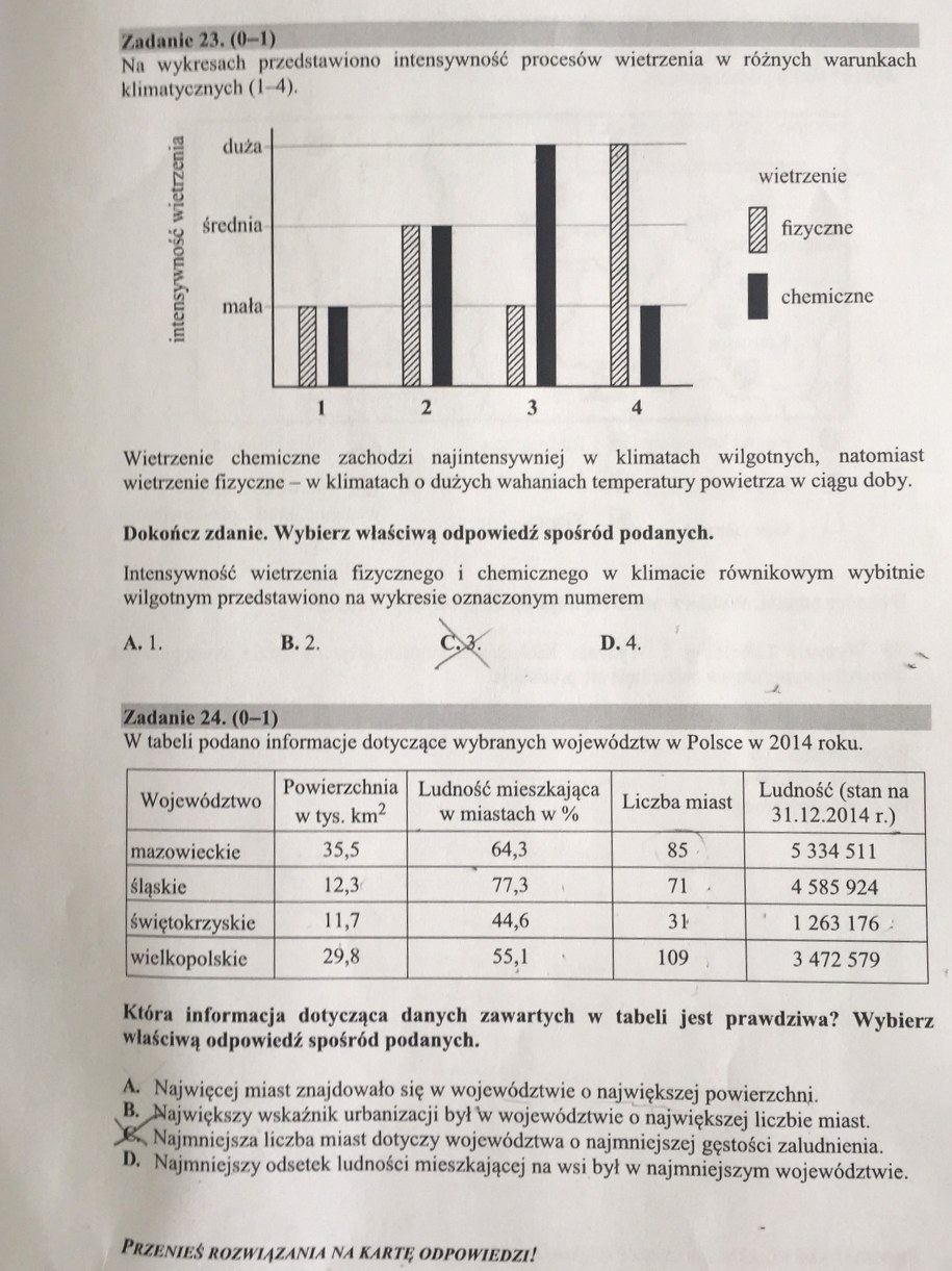 Egzamin gimnazjalny 2017. Przykładowe rozwiązania /RMF FM