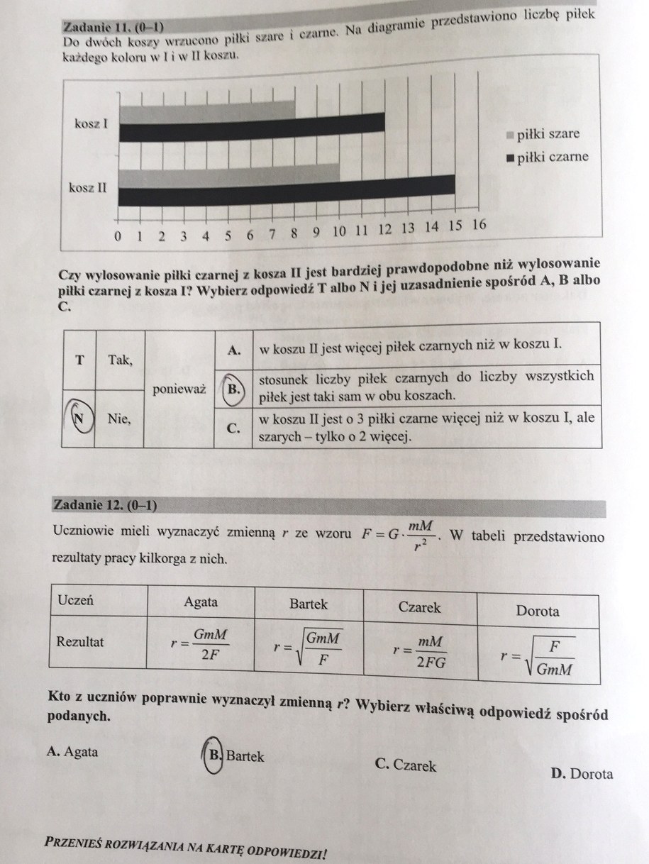 Egzamin gimnazjalny 2017. Przykładowe rozwiązania /RMF FM