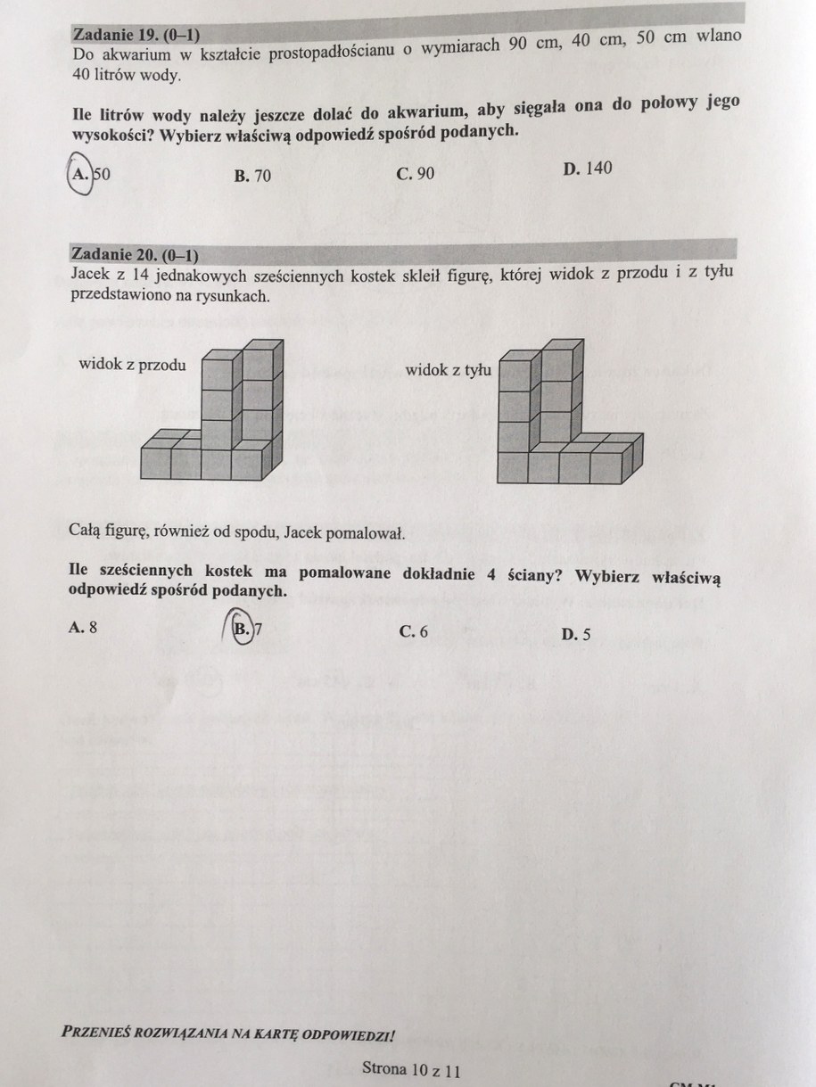 Egzamin gimnazjalny 2017. Przykładowe rozwiązania /RMF FM