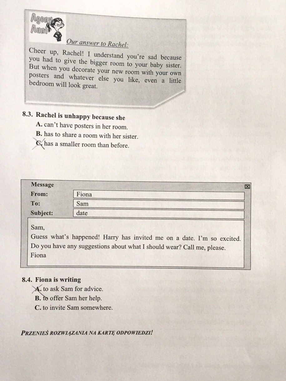 Egzamin gimnazjalny 2017. Przykładowe rozwiązania /RMF FM