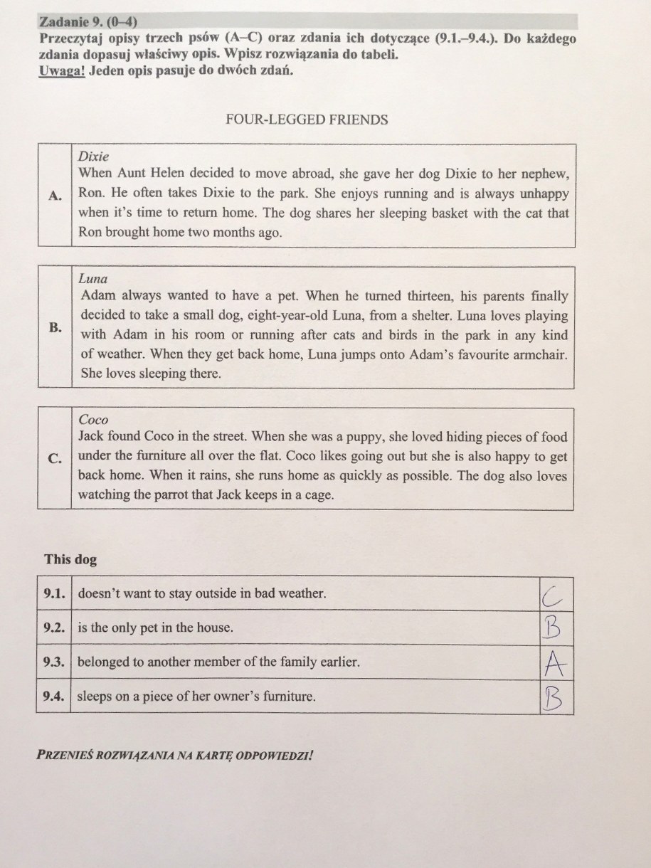 Egzamin gimnazjalny 2017. Przykładowe rozwiązania /RMF FM