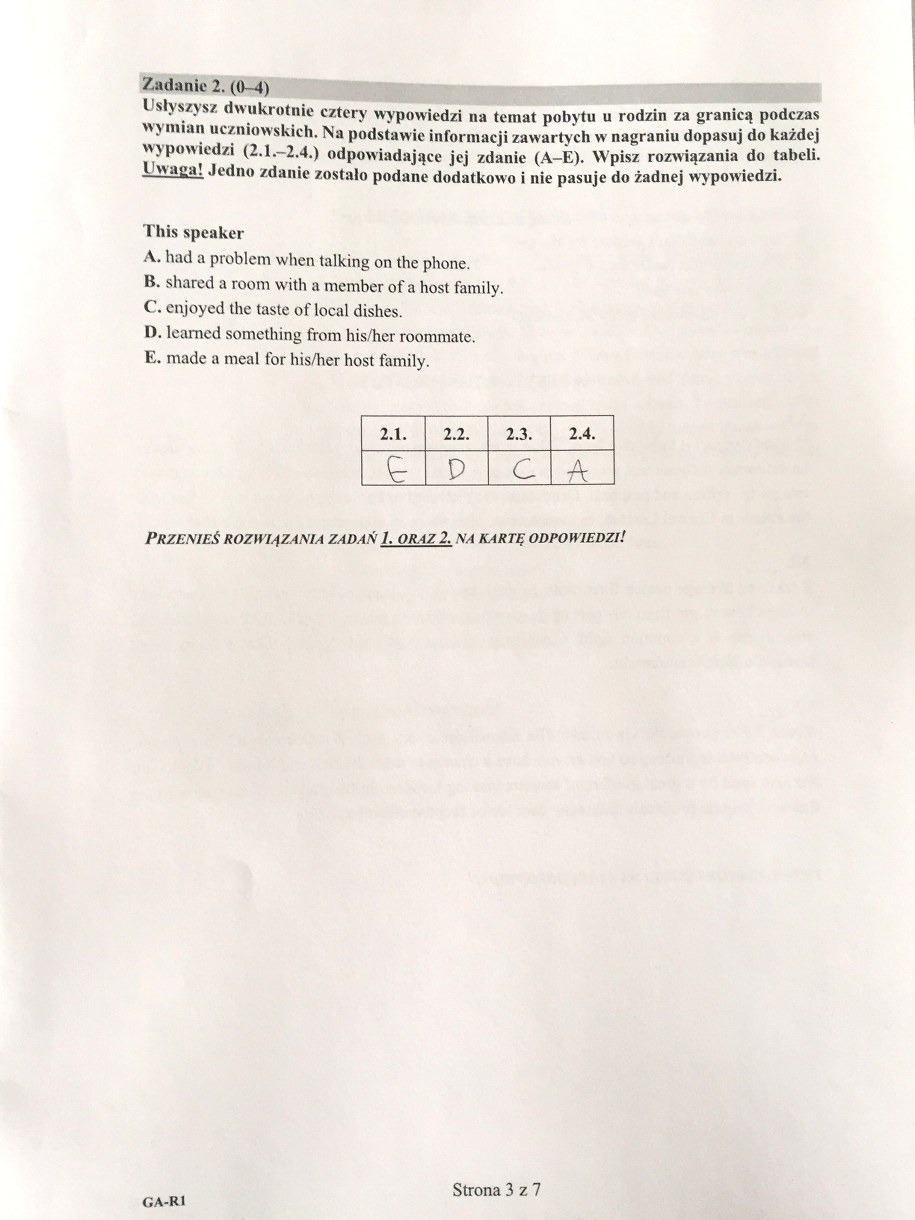 Egzamin gimnazjalny 2017. Przykładowe rozwiązania /RMF FM