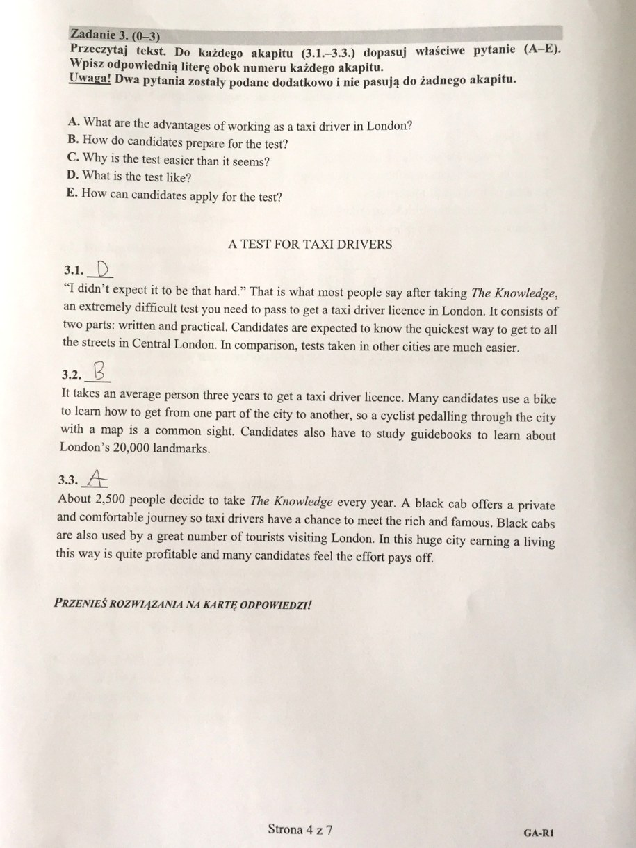 Egzamin gimnazjalny 2017. Przykładowe rozwiązania /RMF FM