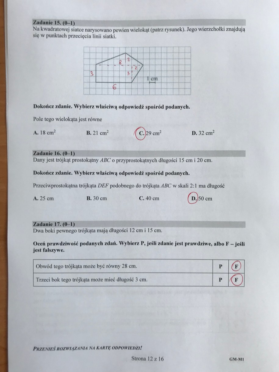 Egzamin gimnazjalny 2018. Odpowiedzi z matematyki /RMF24