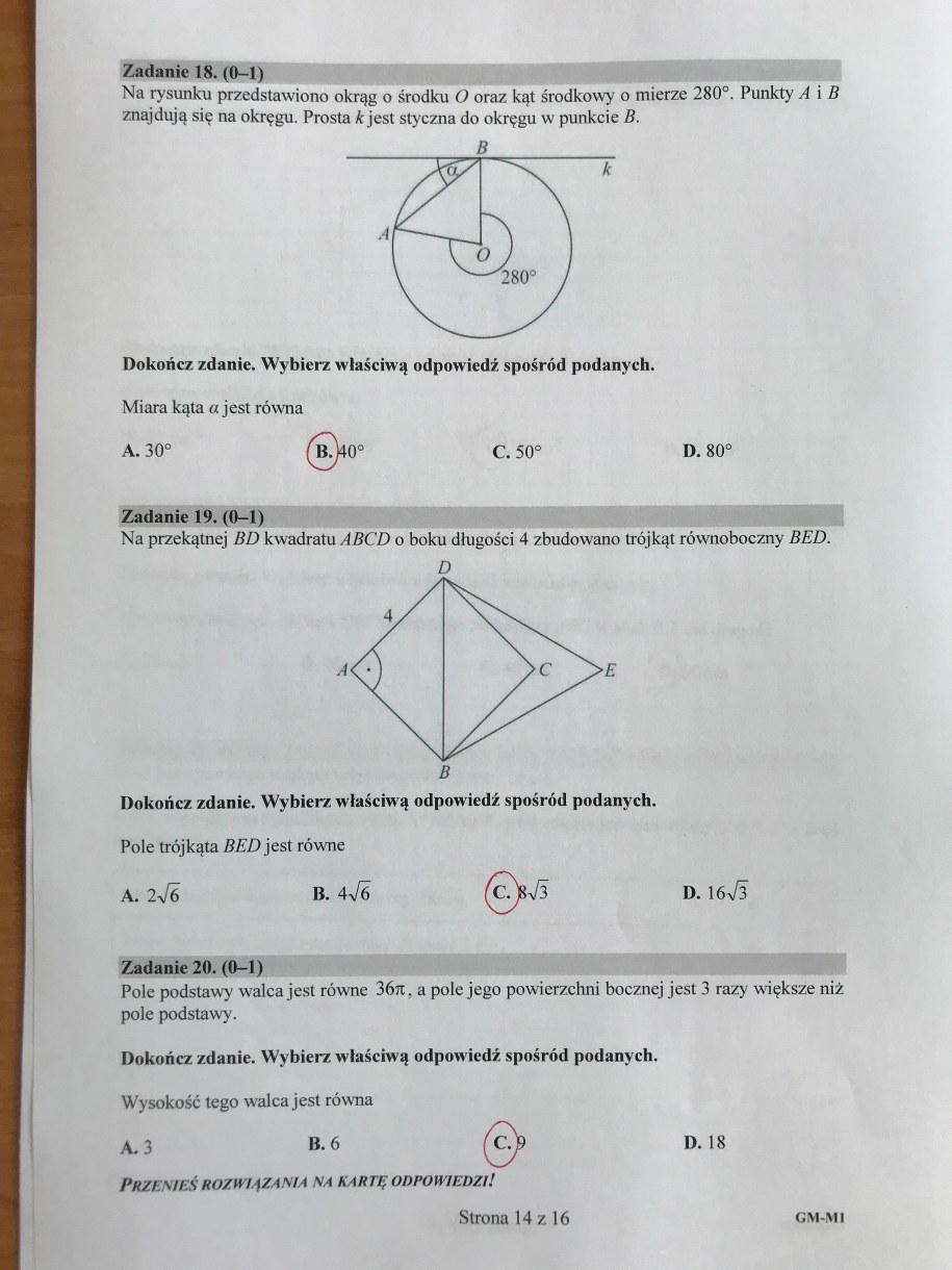 Egzamin gimnazjalny 2018. Odpowiedzi z matematyki /RMF FM