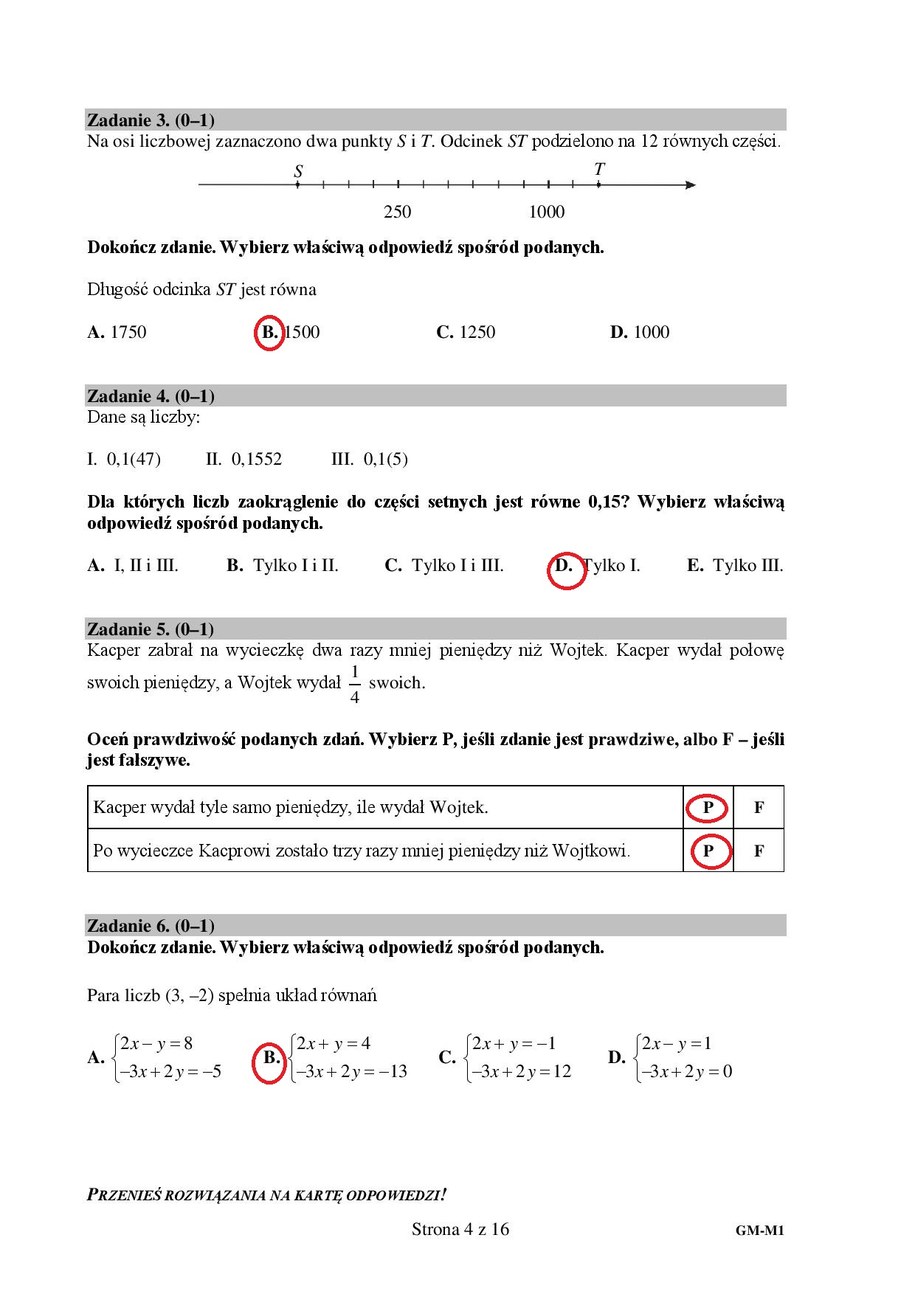 Egzamin gimnazjalny z matematyki. Odpowiedź /RMF FM