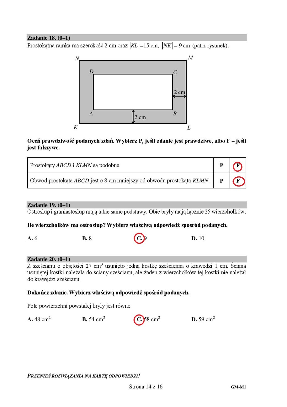 Egzamin gimnazjalny z matematyki. Odpowiedź /RMF FM