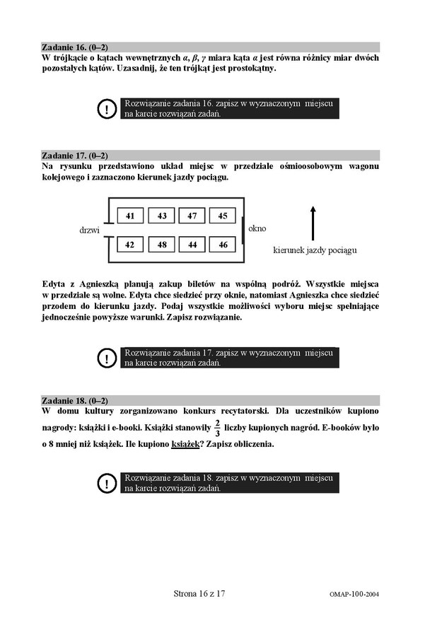 Egzamin ósmoklasisty 2020, matematyka. Rozwiązania /RMF24