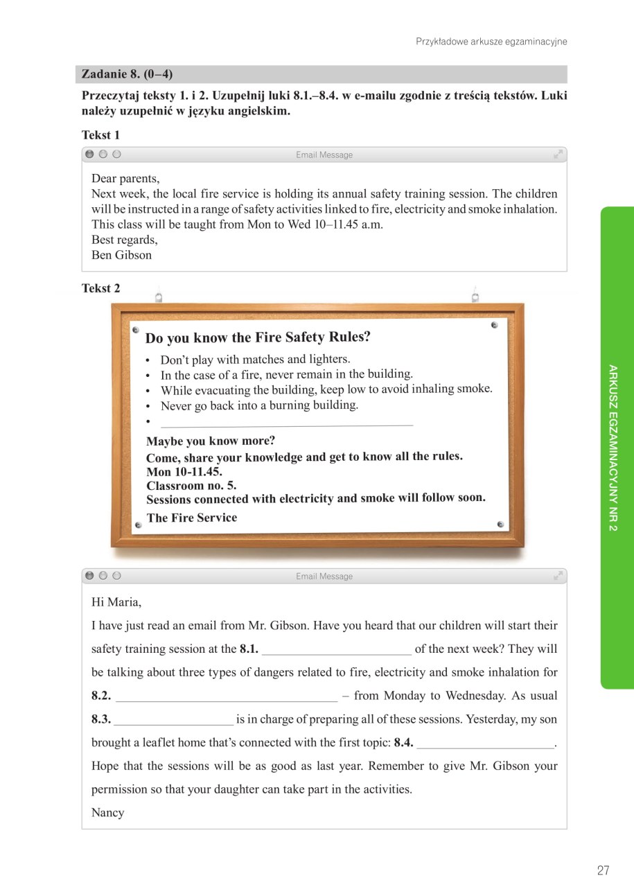 Egzamin ósmoklasisty 2020. Przykładowe zadania z języka angielskiego /