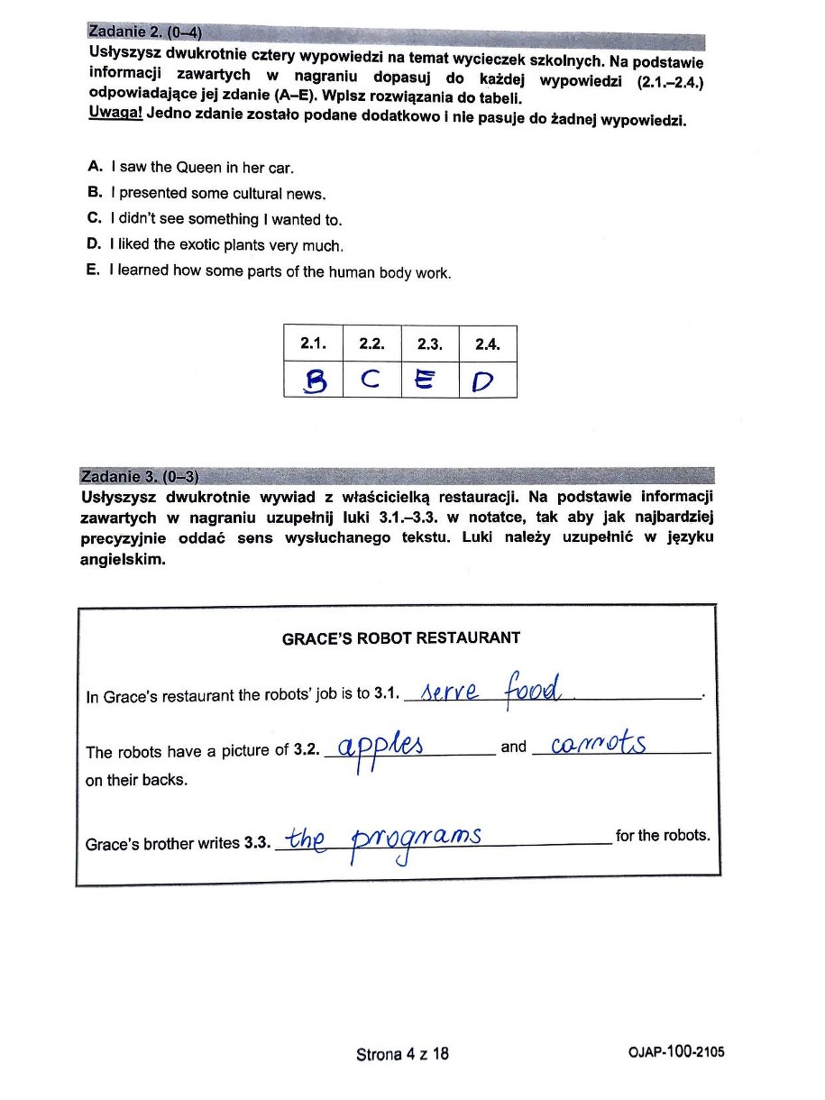 Egzamin ósmoklasisty 2021. Język angielski /CKE /RMF24