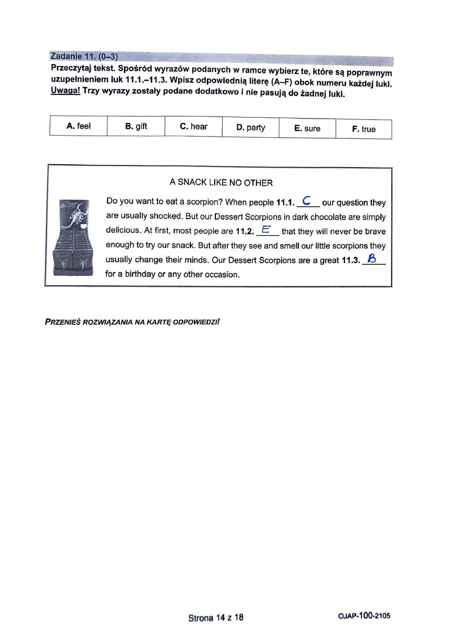 Egzamin ósmoklasisty 2021. Język angielski /CKE /RMF FM