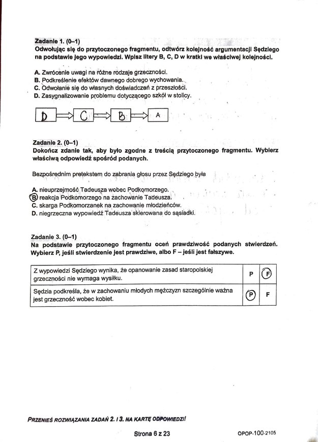 Egzamin ósmoklasisty 2021. Odpowiedzi z języka polskiego /RMF24.pl /RMF FM