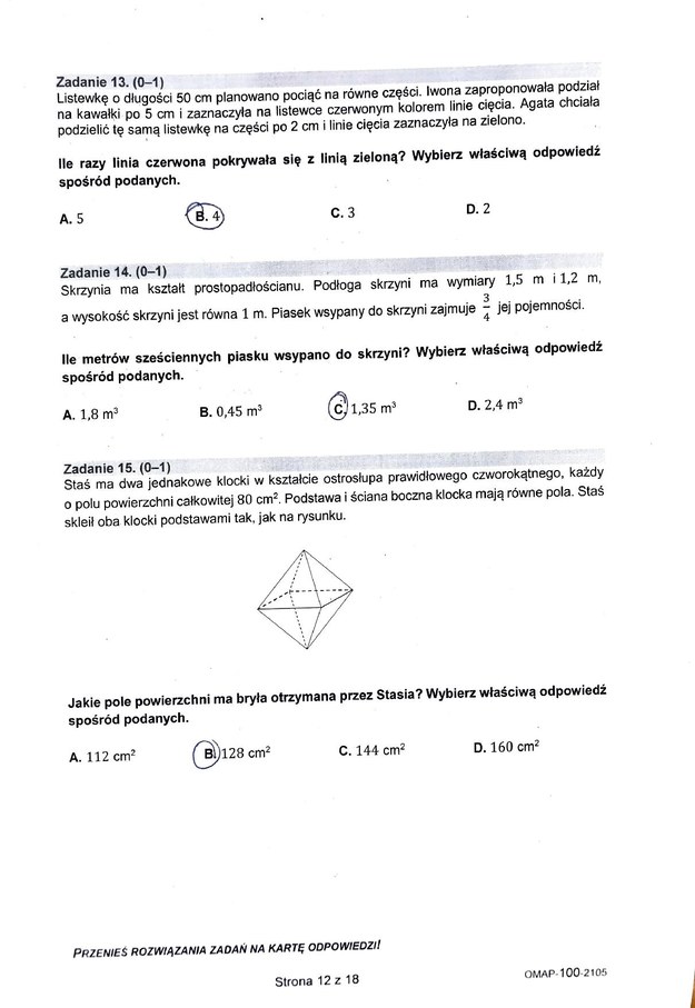 Egzamin ósmoklasisty 2021. Odpowiedzi z matematyki /CKE /RMF FM