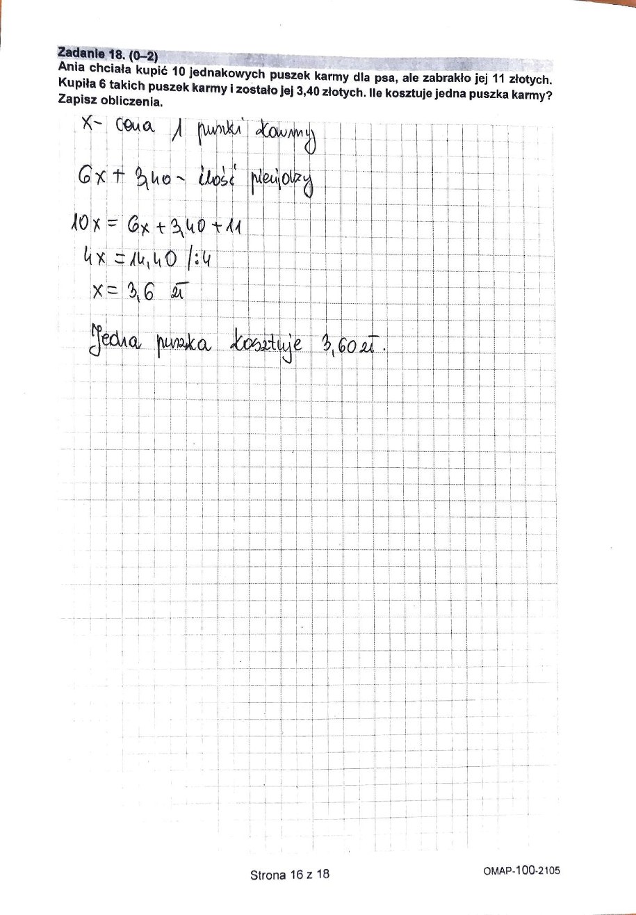 Egzamin ósmoklasisty 2021. Odpowiedzi z matematyki /CKE /RMF FM