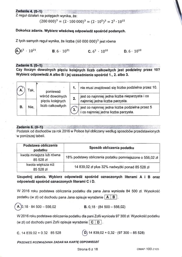 Egzamin ósmoklasisty 2021. Odpowiedzi z matematyki /CKE /RMF FM