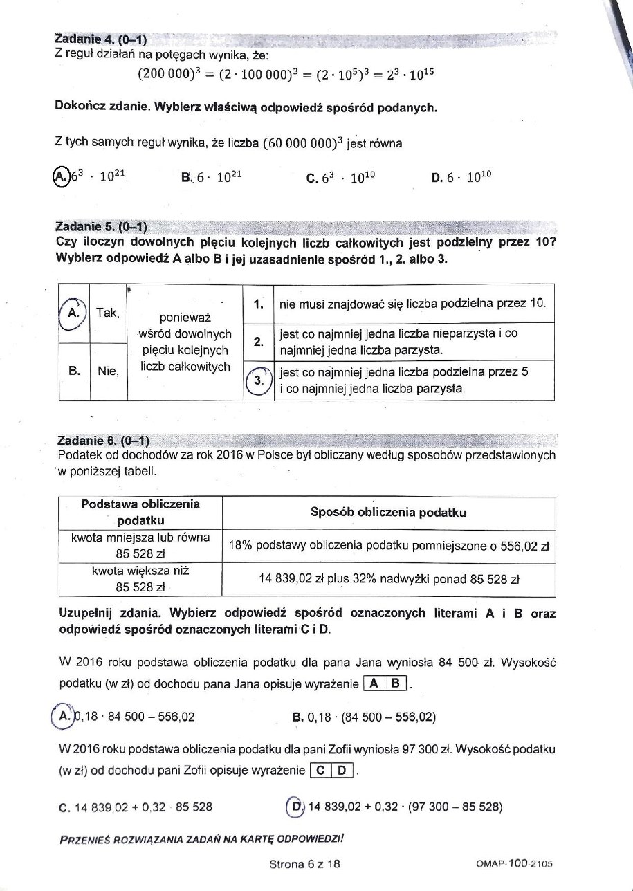 Egzamin ósmoklasisty 2021. Odpowiedzi z matematyki /CKE /RMF FM
