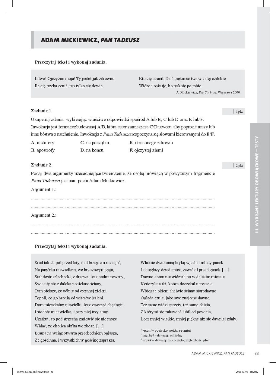 Egzamin ósmoklasisty 2021. Przykładowe pytania /Dziennik Gazeta Prawna /