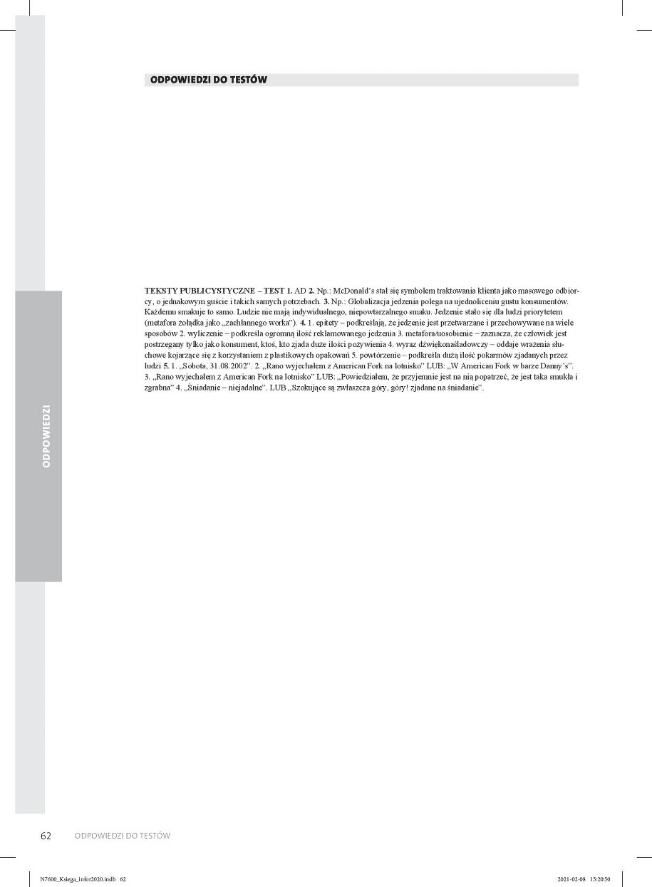 Egzamin ósmoklasisty 2021. Przykładowe pytania /Dziennik Gazeta Prawna /