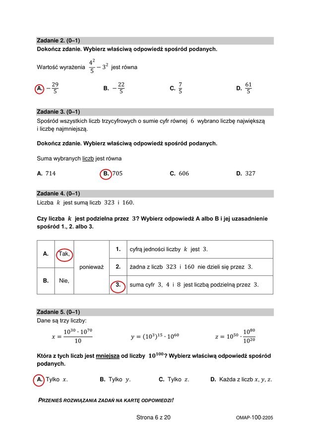Egzamin ósmoklasisty 2022. Przykład odpowiedzi /RMF FM