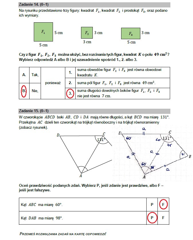 Egzamin ósmoklasisty 2023: Matematyka, arkusz CKE i odpowiedzi /INTERIA.PL