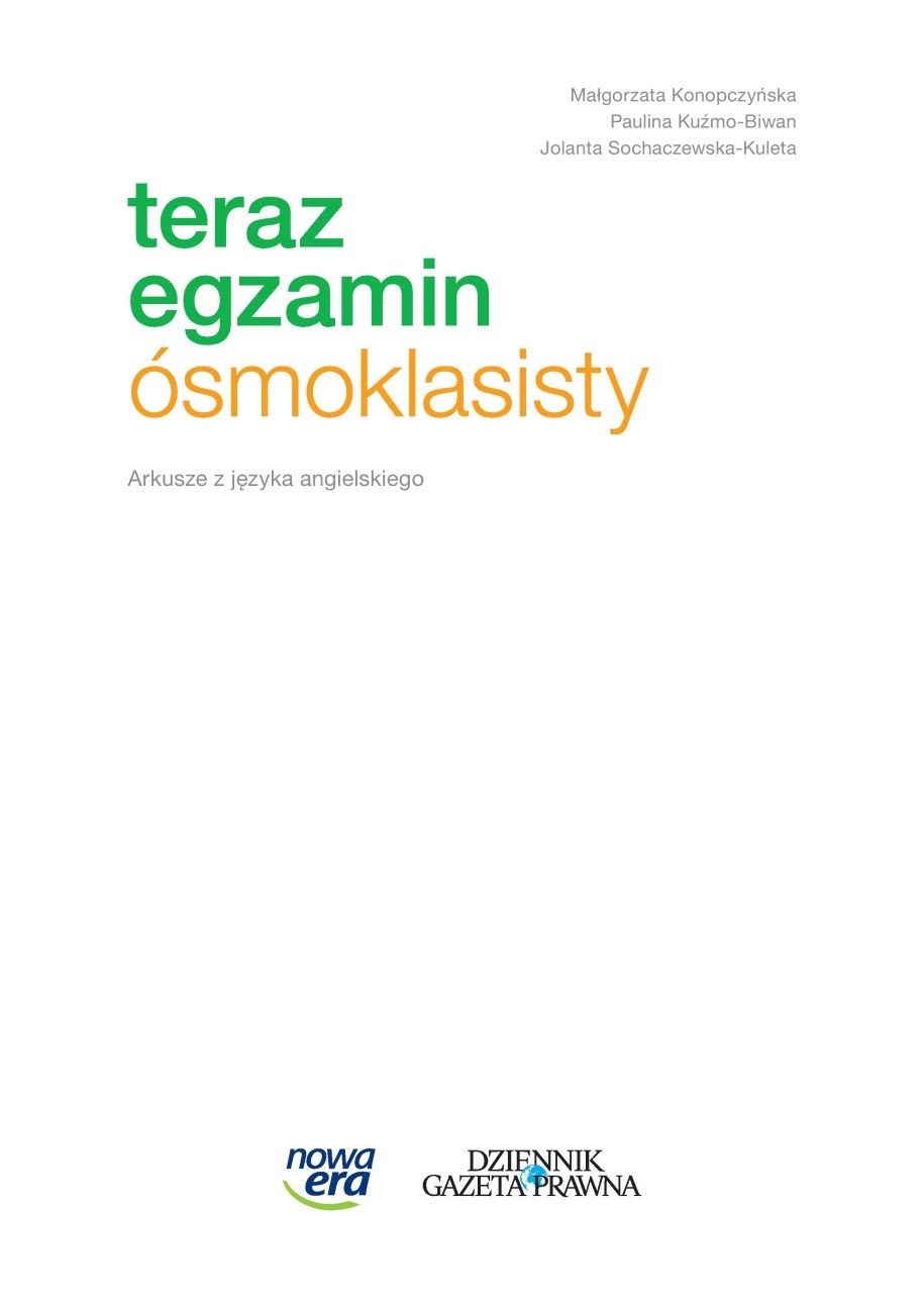 Egzamin ósmoklasisty: Przykładowy arkusz z języka angielskiego /