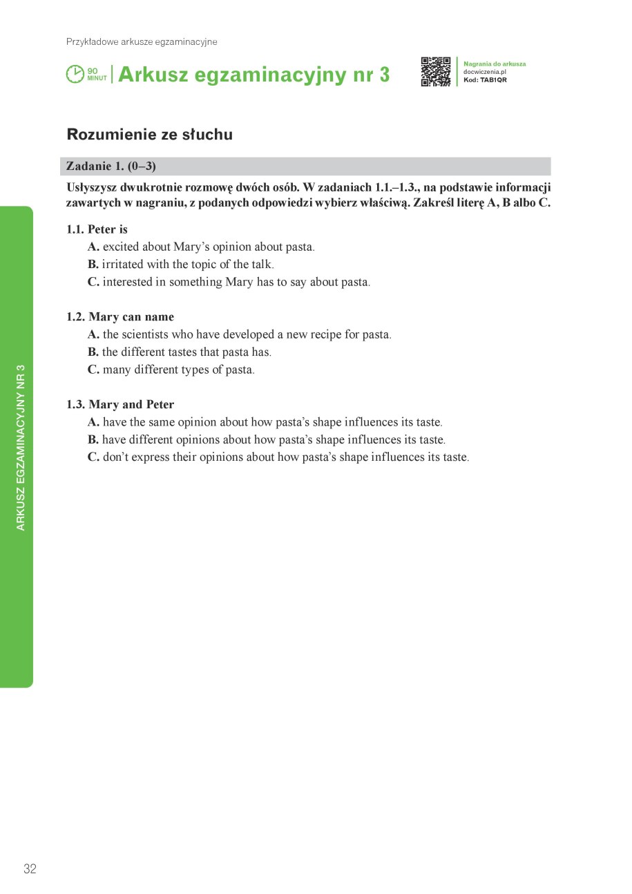 Egzamin ósmoklasisty: Przykładowy arkusz z języka angielskiego /