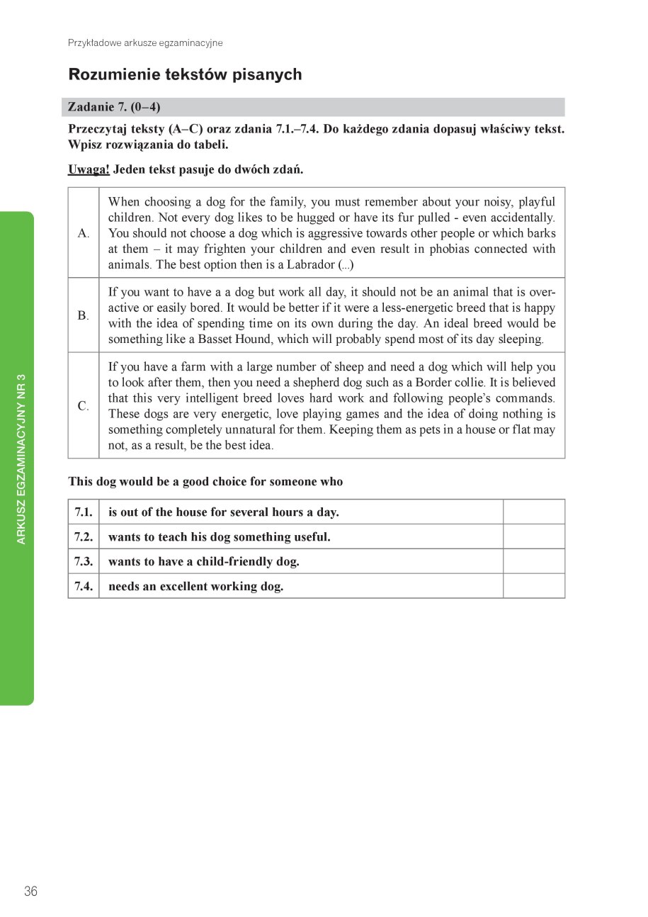 Egzamin ósmoklasisty: Przykładowy arkusz z języka angielskiego /