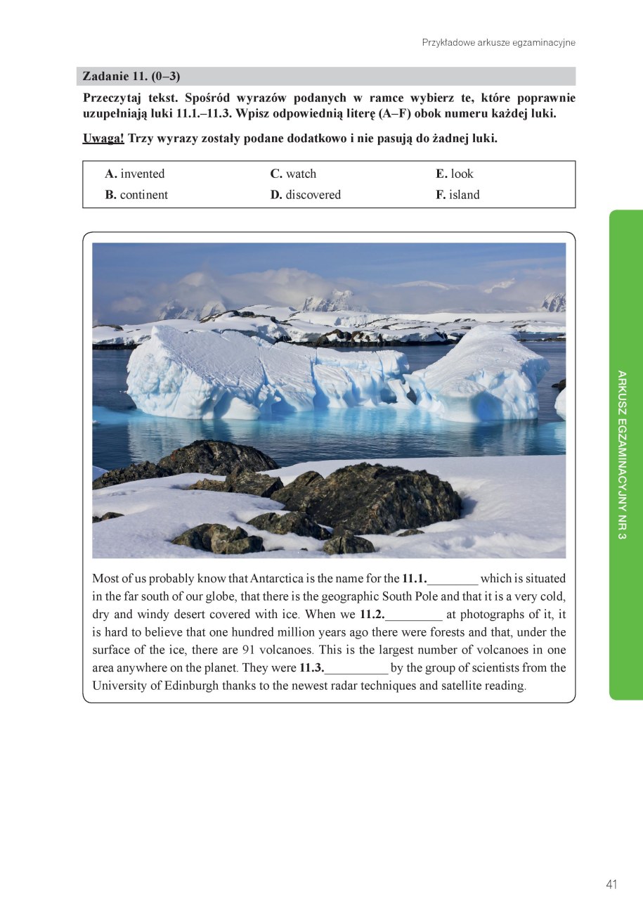 Egzamin ósmoklasisty: Przykładowy arkusz z języka angielskiego /