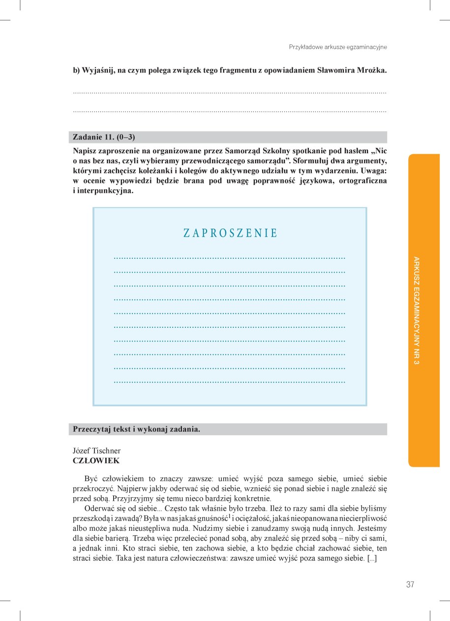 Egzamin ósmoklasisty: Przykładowy arkusz z języka polskiego /