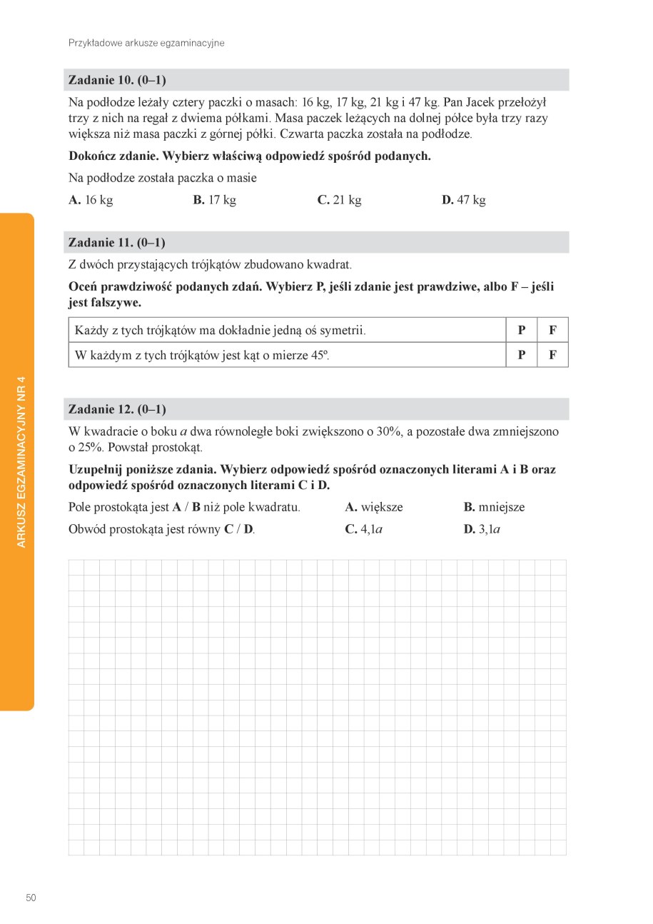Egzamin ósmoklasisty: Przykładowy arkusz z matematyki /