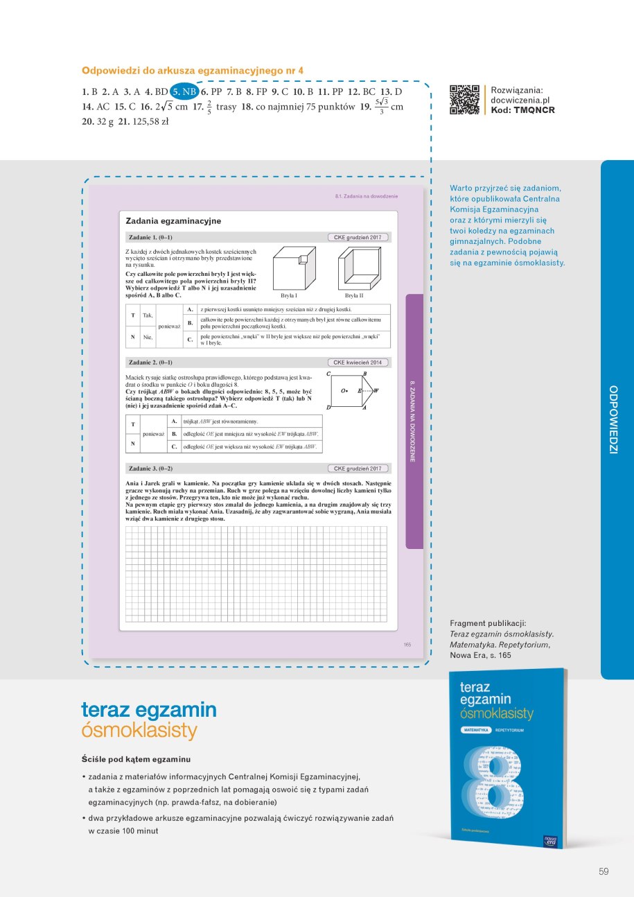 Egzamin ósmoklasisty: Przykładowy arkusz z matematyki /