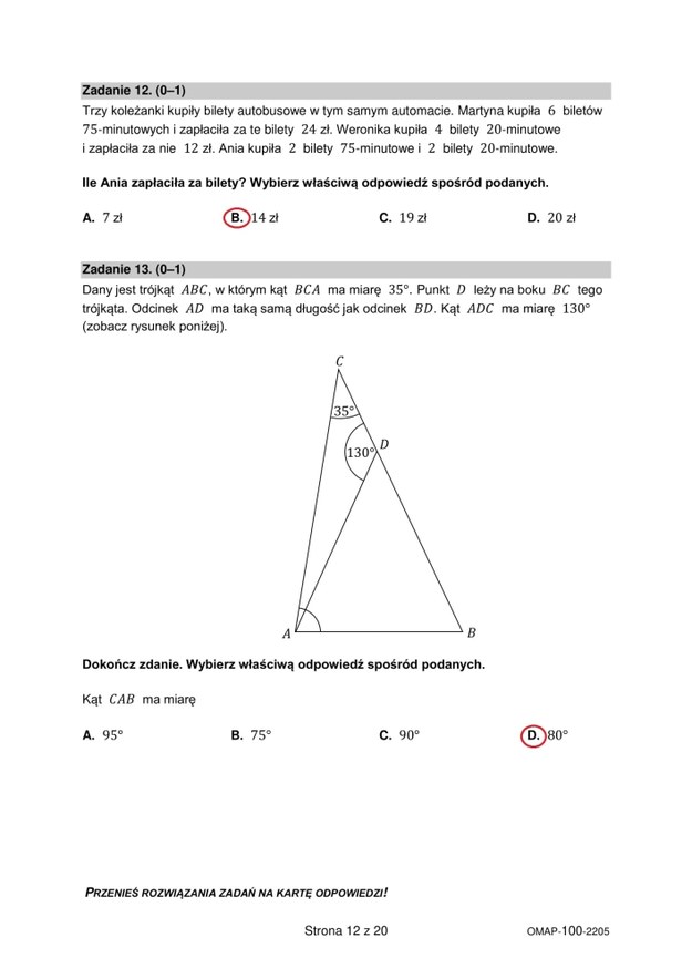 Egzamin ósmoklasisty. Rozwiązania z matematyki /Radio RMF24